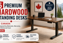 5 Premium Hardwood Standing Desks in Canada - Compared by Materials, Warranty, and Delivered Cost (2026)