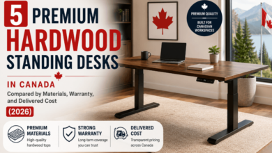5 Premium Hardwood Standing Desks in Canada - Compared by Materials, Warranty, and Delivered Cost (2026)